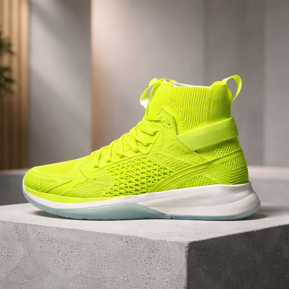 APL Luxury Men’s Neon Green High-Top Sneakers size 10 🔥🔥🔥